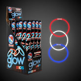 Red, White, and Blue Glow Bracelets Retail Counter Display